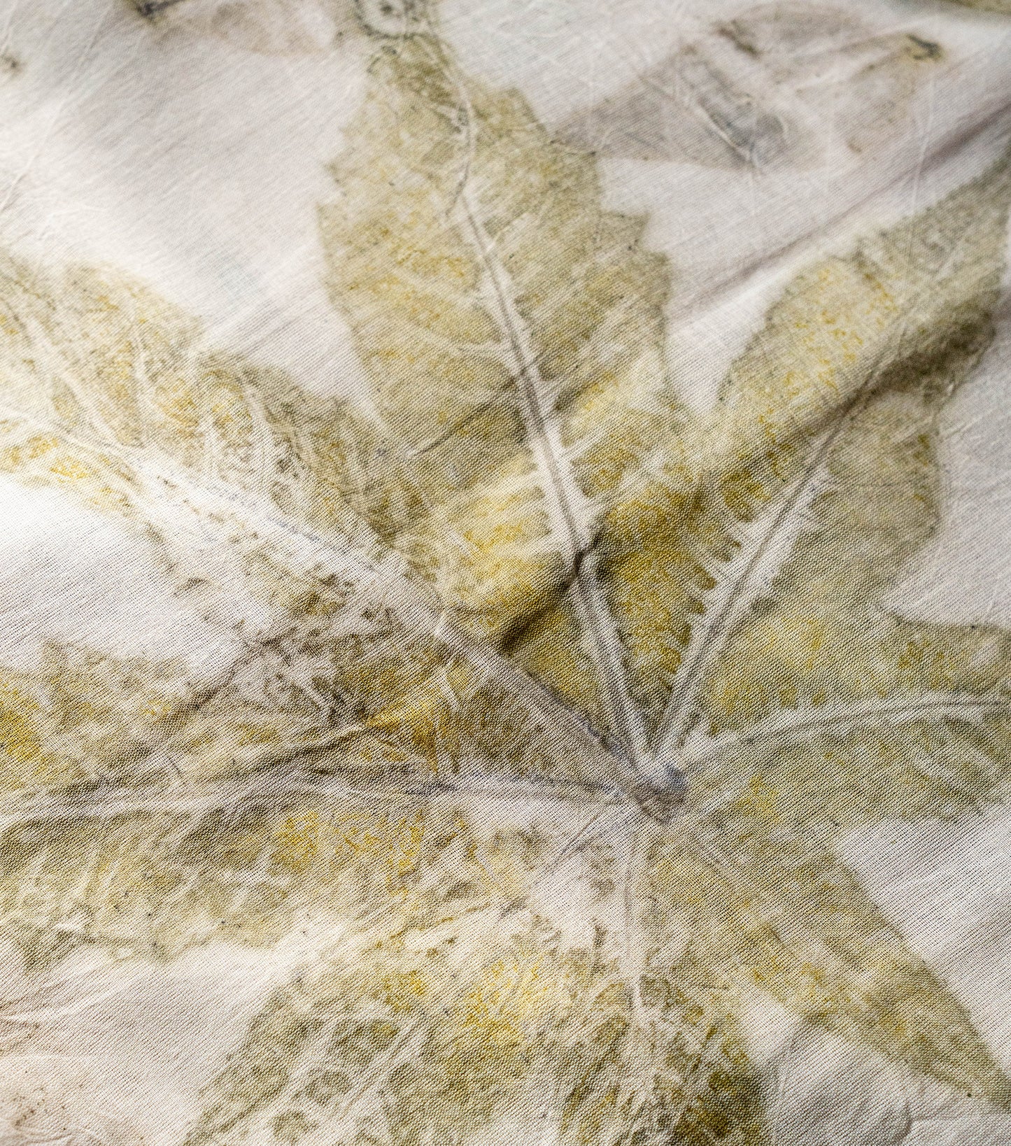 Mix Leaves All Over Milky Pink Cotton Saree (Hand Dyed With Harde Manjeestha Roots)