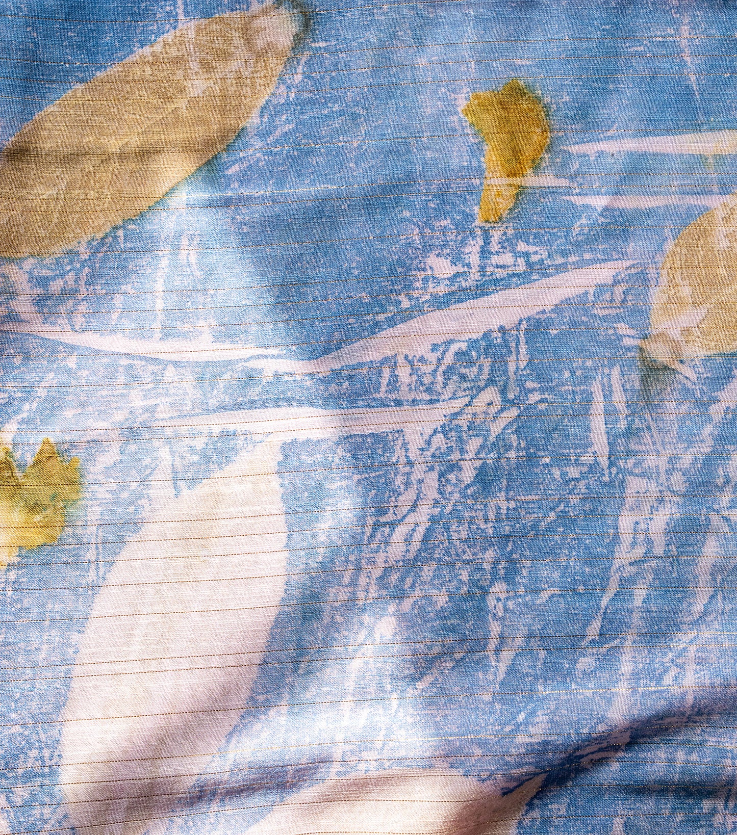 Guava Leaves Half Printed & Half Plain Design Cotton Candy Pink Modal Saree ( Hand Dyed With Indigo Powder & Manjeestha Roots)