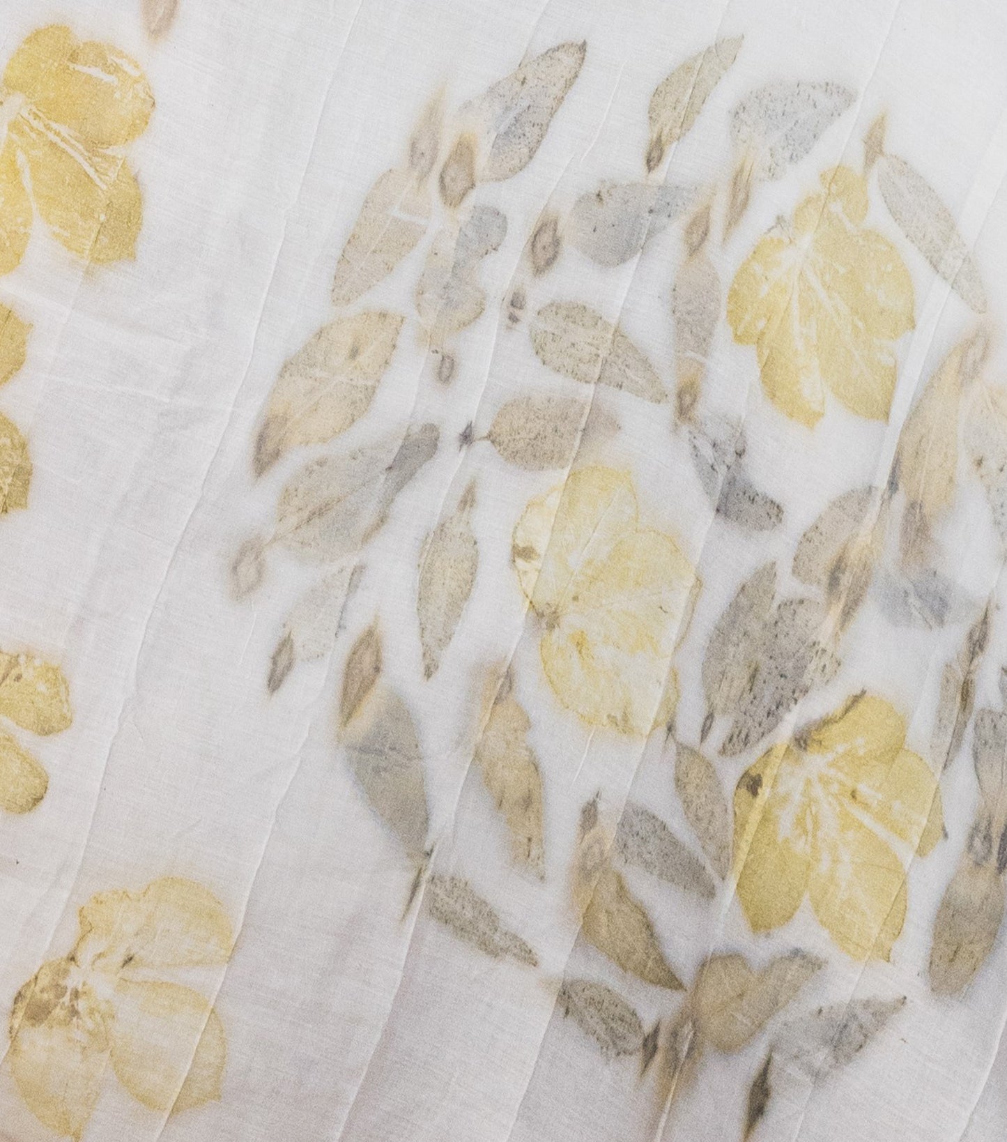Mix Leaves All Over Auro Mandal Pallu Milky Pink Cotton Saree (Hand Dyed With Manjeestha Roots)