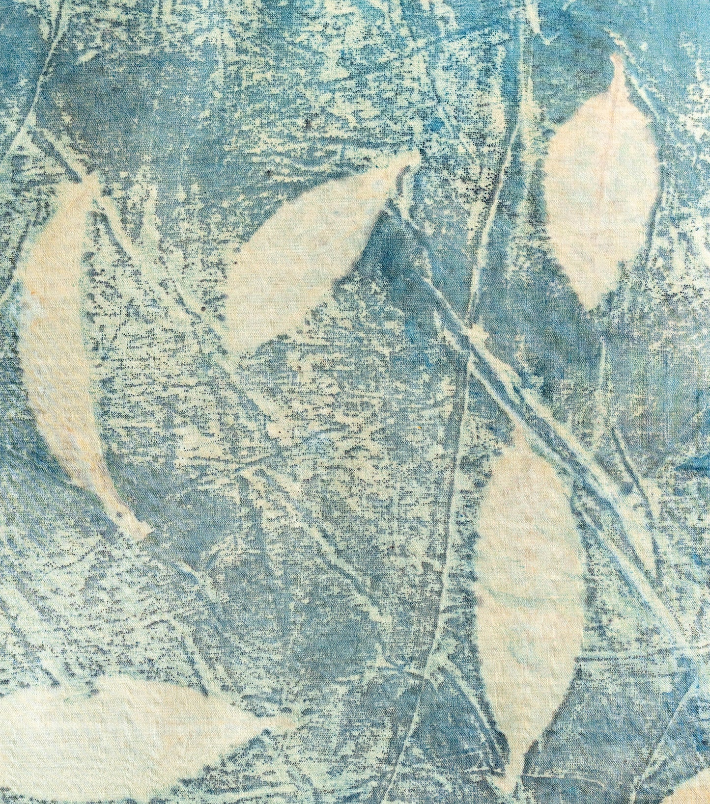 Eucalyptus Leaves All Over Very Light Olive Green Cotton Saree (Hand Dyed With Pomegranate Skin)