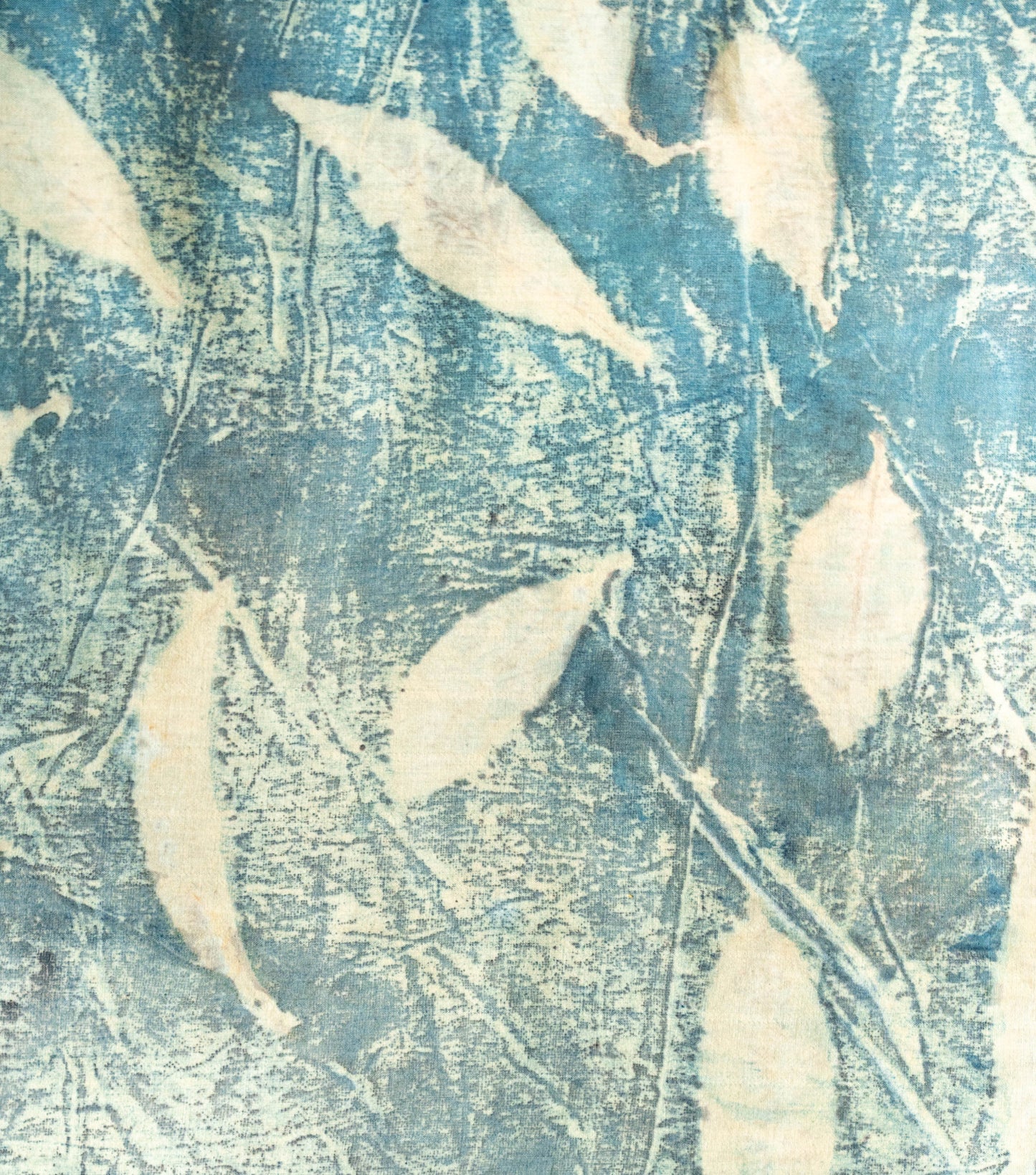 Eucalyptus Leaves All Over Very Light Olive Green Cotton Saree (Hand Dyed With Pomegranate Skin)